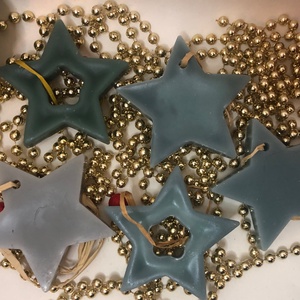 Viaszműves Illatos csillagok karácsonyfadísz csomag - sötét - Meska.hu