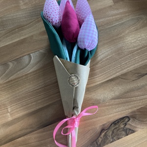 Textiltulipán, Otthon & Életmód, Virágdekoráció, Virágok, Virágcsokor, Varrás, MESKA