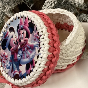 Horgolt ajándék doboz - otthon & életmód - tárolás & rendszerezés - tárolókosár - Meska.hu