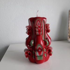 faragott gyertya - otthon & életmód - gyertya, illat, aroma - gyertya - Meska.hu