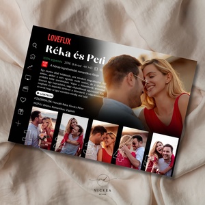 Netflix-stílusú személyre szabott emlékkép  Egyedi Film Rólatok! , Otthon & Életmód, Dekoráció, Kép & Falikép, Poszter, Fotó, grafika, rajz, illusztráció, MESKA