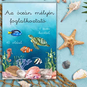 Óceán mélyén foglalkoztató (4+) - Játékos fejlesztés 40 oldalon, Játék & Sport, Készségfejlesztő és Logikai játék, Oktató játékok, Fotó, grafika, rajz, illusztráció, MESKA
