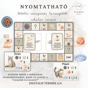 Macskás fejlesztő csomag � ovis és iskolás társasjáték + óvodás és iskolás foglalkoztatók (4�10 év) - játék & sport - készségfejlesztő és logikai játék - oktató játékok - Meska.hu