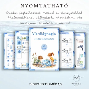 Víz Világnapja � Komplett csomag gyerekeknek (környezetvédelmi szabadulószoba+ 40 oldalas óvodás foglalkoztató) - játék & sport - készségfejlesztő és logikai játék - oktató játékok - Meska.hu