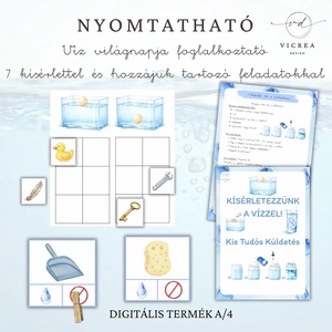 Víz világnapja � Nyomtatható óvodás foglalkoztató (40 oldal) - játék & sport - készségfejlesztő és logikai játék - oktató játékok - Meska.hu