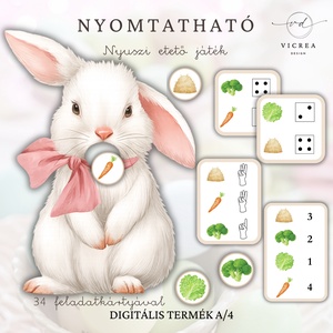 Nyomtatható Húsvéti játék- és foglalkoztató CSOMAG gyerekeknek � (40 oldalas óvodás foglalkoztató + 4 fejlesztő játék) ( - játék & sport - készségfejlesztő és logikai játék - oktató játékok - Meska.hu