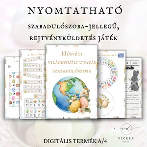 � Húsvéti világkörüli szabadulószoba � nyomtatható játék gyerekeknek - Meska.hu