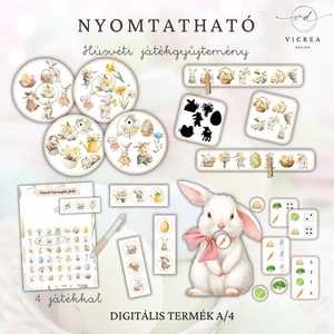 Húsvéti ÓRIÁS csomag � szabadulószoba + foglalkoztató + játékgyűjtemény (nyomtatható PDF) �� - játék & sport - készségfejlesztő és logikai játék - oktató játékok - Meska.hu