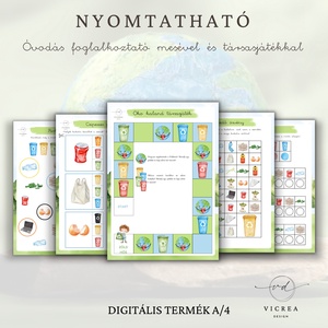 Nyomtatható Öko kaland � óvodás foglalkoztató (4�7 éveseknek) (40 oldal) - játék & sport - készségfejlesztő és logikai játék - oktató játékok - Meska.hu