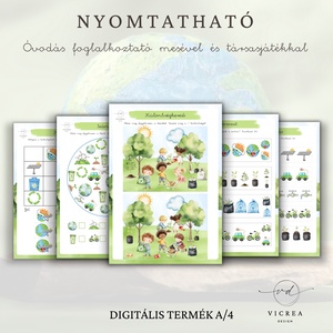 Nyomtatható Öko kaland � óvodás foglalkoztató (4�7 éveseknek) (40 oldal) - játék & sport - készségfejlesztő és logikai játék - oktató játékok - Meska.hu