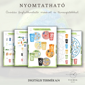Nyomtatható Öko kaland � óvodás foglalkoztató (4�7 éveseknek) (40 oldal) - játék & sport - készségfejlesztő és logikai játék - oktató játékok - Meska.hu