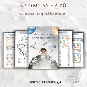 Naprendszer óvodás foglalkoztató � 40 oldalas nyomtatható PDF, Játék & Sport, Készségfejlesztő és Logikai játék, Oktató játékok, Fotó, grafika, rajz, illusztráció, MESKA