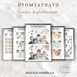 Naprendszer óvodás foglalkoztató � 40 oldalas nyomtatható PDF - játék & sport - készségfejlesztő és logikai játék - oktató játékok - Meska.hu