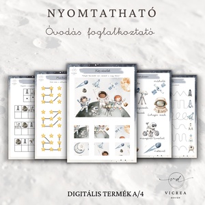 Naprendszer óvodás foglalkoztató � 40 oldalas nyomtatható PDF - játék & sport - készségfejlesztő és logikai játék - oktató játékok - Meska.hu