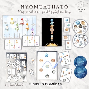 � Naprendszer témájú fejlesztő játékgyűjtemény gyerekeknek (4�7 év) - Meska.hu