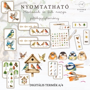 � Madarak és fák napja csomag (4�7 éveseknek) foglalkoztató + játékgyűjtemény - játék & sport - készségfejlesztő és logikai játék - oktató játékok - Meska.hu