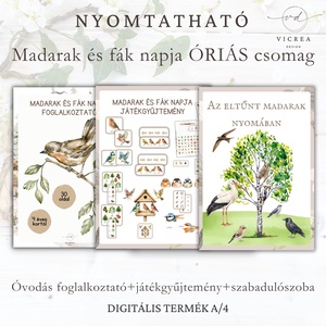 � Madarak és fák napja ÓRIÁS csomag � nyomtatható foglalkoztató + játékgyűjtemény + szabadulószoba (4�12 év) - Meska.hu
