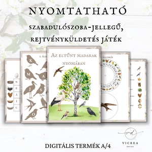 ? Az eltűnt madarak nyomában � nyomtatható szabadulószoba játék (8�12 év), Játék & Sport, Készségfejlesztő és Logikai játék, Oktató játékok, Fotó, grafika, rajz, illusztráció, MESKA