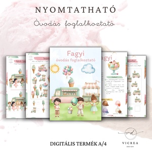Fagyi óvodás foglalkoztató � Nyomtatható fejlesztő foglalkoztató 4-7 éves gyerekeknek � - Meska.hu