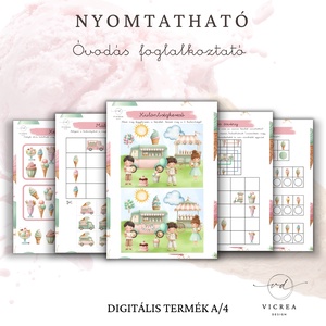 Fagyi óvodás foglalkoztató � Nyomtatható fejlesztő foglalkoztató 4-7 éves gyerekeknek � - játék & sport - készségfejlesztő és logikai játék - oktató játékok - Meska.hu