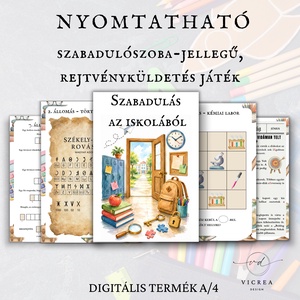 Szabadulás az iskolából � Nyomtatható vakációs szabadulószoba gyerekeknek (8�12 év) - Meska.hu