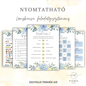 Nyomtatható lánybúcsú feladatok és játékok � digitális lánybúcsú csomag (citromliget kollekció) - Meska.hu