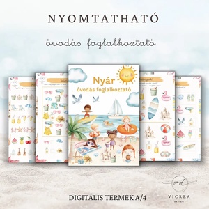 NYOMTATHATÓ NYÁR CSOMAG � 40 oldalas Óvodás foglalkoztató és 6 fejlesztő játékot tartalmazó játékcsomag 3�7 éveseknek di - játék & sport - készségfejlesztő és logikai játék - oktató játékok - Meska.hu