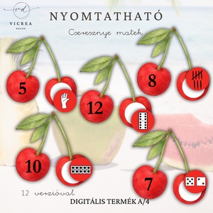 Nyári Gyümölcskaland játékgyűjtemény � 6 nyomtatható fejlesztőjáték óvodásoknak (3�7 év) digitális pdf - játék & sport - készségfejlesztő és logikai játék - oktató játékok - Meska.hu