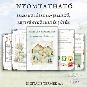 Rejtély a kempingben � Az elveszett térkép titka nyomtatható szabadulószoba jellegű játék 9�12 éves gyerekeknek - Meska.hu