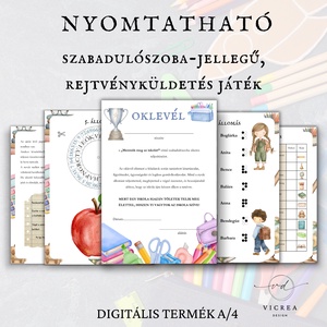 Mentsük meg az iskolát! � Nyomtatható szabadulószoba-jellegű játék 9�12 éves gyerekeknek - játék & sport - készségfejlesztő és logikai játék - oktató játékok - Meska.hu
