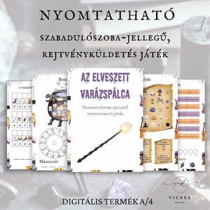 Az elveszett varázspálca � Boszorkányos Halloween szabadulószoba jellegű rejtvényfejtős játék gyerekeknek (8�10 évesekne - Meska.hu