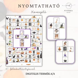 Halloween óvodás csomag � 6 fejlesztőjátékot tartalmazó játékgyűjtemény és 40 oldalas foglalkoztató - játék & sport - készségfejlesztő és logikai játék - oktató játékok - Meska.hu