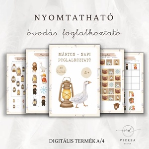 Márton napi nyomtatható foglalkoztató 4-7 éves gyerekeknek - Meska.hu