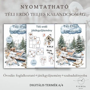 Téli erdő teljes fejlesztő csomag gyerekeknek (3�11 év) - Meska.hu
