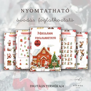 �Mikulásos foglalkoztató 4�7 éveseknek (40oldal) - Meska.hu