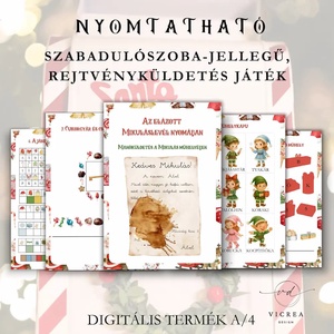 �� Az elázott Mikuláslevél nyomában � Nyomtatható Mikulásos szabadulószoba jellegű kódfejtős játék 8-12éves gyerekeknek - Meska.hu