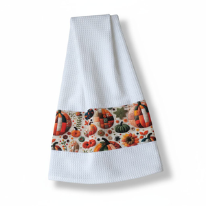 Őszi, tök mintás konyharuha - otthon & életmód - konyhafelszerelés, tálalás - konyhai textil - konyharuha & törlőkendő - Meska.hu