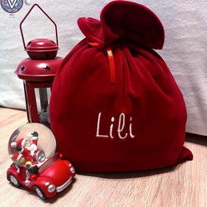 Mikulás zsák, pihe puha plüssből - karácsony - mikulás - mikulás zsák - Meska.hu