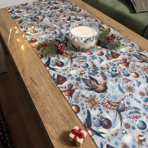 Madaras, karácsonyi asztali futó, futó terítő  - Meska.hu