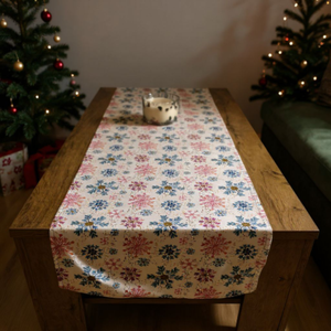Hópehelyhes, karácsonyi asztali futó, futó terítő  - otthon & életmód - konyhafelszerelés, tálalás - tálalás - terítő - Meska.hu