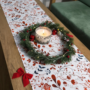 Indás, karácsonyi asztali futó, futó terítő  - Meska.hu