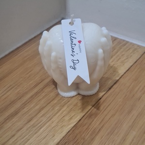 Szív a kézben gyertya  - otthon & életmód - gyertya, illat, aroma - gyertya - Meska.hu