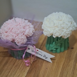 Csokor rózsa, szójaviasz gyertya - Meska.hu