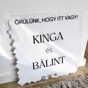 Esküvői üdvözlőtábla - esküvő - dekoráció - helyszíni dekor - Meska.hu