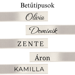 Szatén szalag esküvői ültetőkártya - esküvő - dekoráció - helyszíni dekor - Meska.hu
