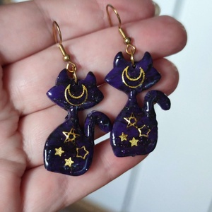 Boszimacsek - fülbevaló Halloweenre - ékszer - fülbevaló - lógó fülbevaló - Meska.hu