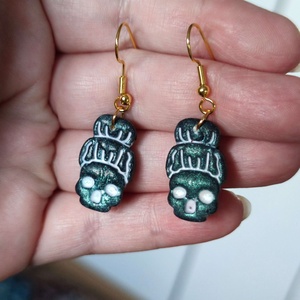 Halloweeni Dáma - fülbevaló Halloweenre - ékszer - fülbevaló - lógó fülbevaló - Meska.hu