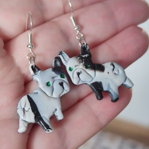 Bulldog Báj fülbevaló - ékszer - fülbevaló - lógó fülbevaló - Meska.hu