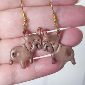 Bulldog Báj fülbevaló - ékszer - fülbevaló - lógó fülbevaló - Meska.hu