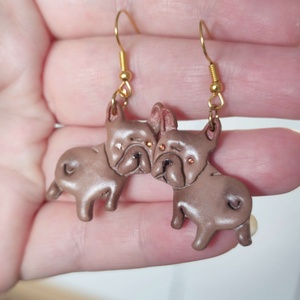 Bulldog Báj fülbevaló - ékszer - fülbevaló - lógó fülbevaló - Meska.hu